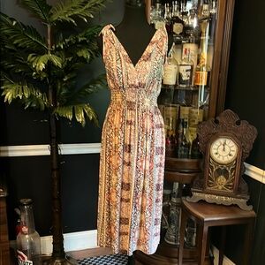 Elegant Multicolor Sleeveless Dress